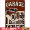 Metal Wall Art Vintage Garage Sign I Can Fix Anything 11.8x7.9 Inch Workshop Decor