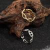 Anello Minimalista alla Moda Ins con Design Personalizzato a Naso di Maiale Multi-strato Vuoto Versatile per Fidanzate Anello Dolce Delicato