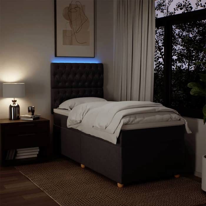 Maison Exclusive - Sommier à lattes de lit avec matelas Marron foncé 100x200 cm