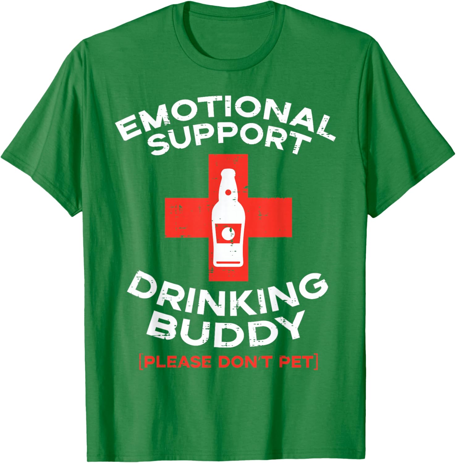 Emotional Support Drinking Buddy Beer Graphic TShirt Funny Gift Casual Cotton Tee S