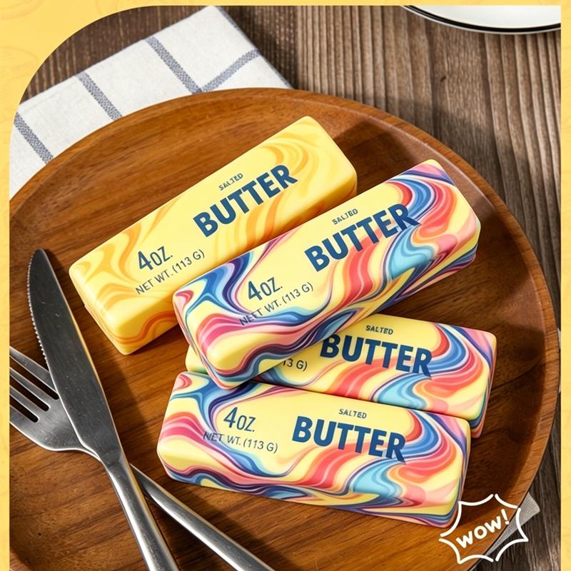 Simulations-Butterstick Käse-Squishy Fidget Spielzeug Quetsch-Ornament Büro Stressabbau Spielzeug Langsam aufsteigendes Quetsch-Squishy Geschenke