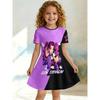 Swinging Dress for Young Children and Girls, Summer Short Sleeved Floral/animal Printed Casual Suitable for Birthday Parties