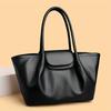 Chic Women's Leather Tote Bag Spacious Shoulder Handbag Large Capacity Elegant Handbag