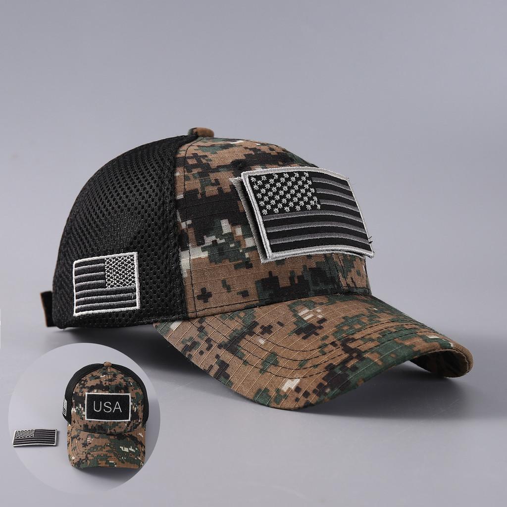 Usa Flag Baseball Hat With Breathable Cotton Material For Tactical Outdoor Activities