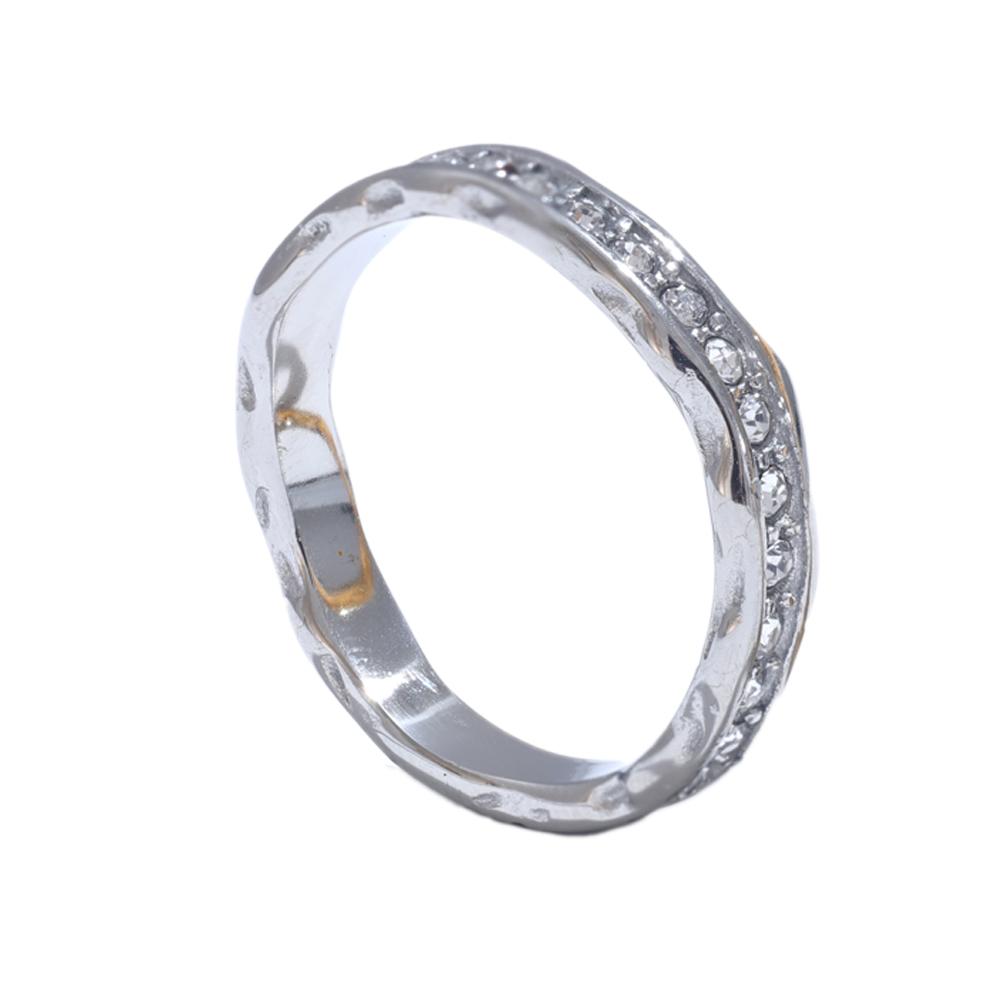 

Yhpup Size 7 Cubic Zirconia 316L Stainless Steel Finger Casting Ring for Women Water Resistant Metal Fashion Charm Jewelry Gift 7
