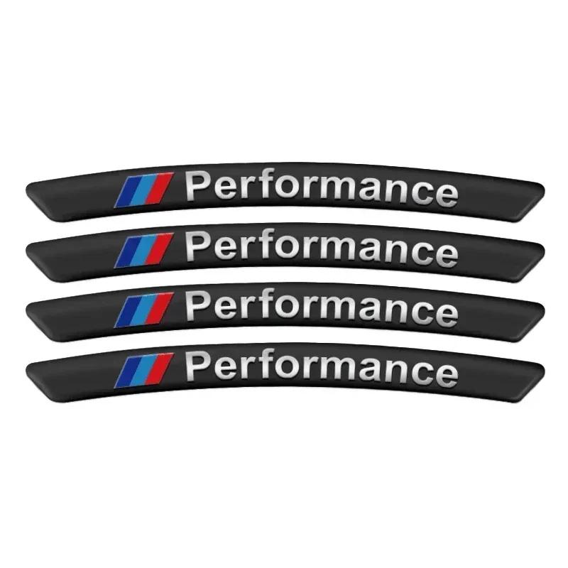 4Pcs Aluminum Car Badge Styling Wheel Hub Rims Decor Stickers For BMW E39 E46 E87 E90 E28 E30 E34 E36 E53 E60 E61 E62 E70 E91