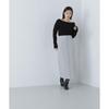 Natural Beauty Basic Decollete Rib Knit Deep Blue Women's Sweater,