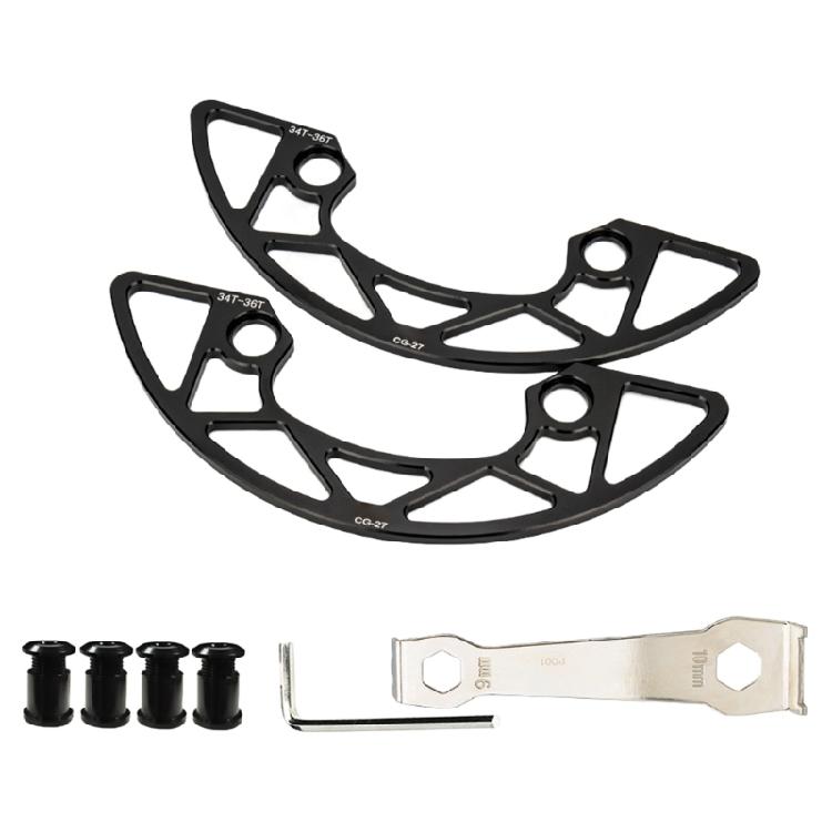 Mountain Bike Chain Rings Guard Bicycles Chainwheel Guard Cover Aluminum Alloy Chainring Protector Cover And Bolts