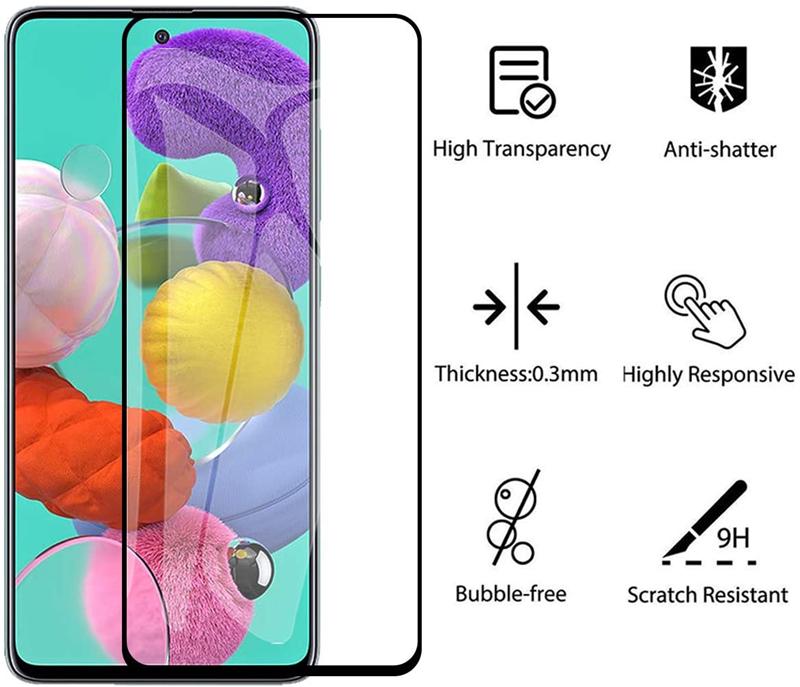9H Tempered Glass For Samsung Galaxy A51 Full Screen Protector For Samsung A71 A 51 71 Film
