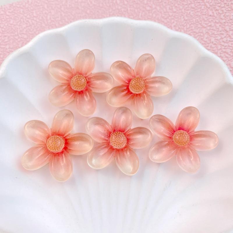 

10Pcs New Cute Cartoon Flower Series Flat Back Ornament Jewelry Bows Accessories