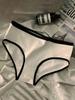 3pcs Breathable Patchwork Solid Color Panties Mid Waist Cotton Crotch Female Briefs Thin Simple Briefs for Women Girl
