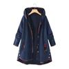 Women's Spring and Autumn Long Sleeve Loose Hooded Tops Plus Size Mid-Length Casual Jacket