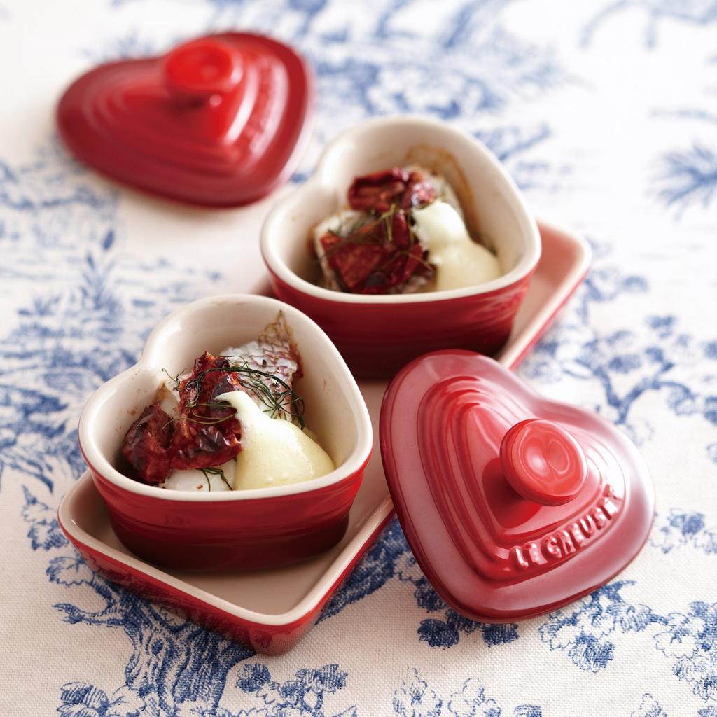 LE CREUSET Petite Cocotte Set, Kirschrot