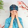 Mexican Style Flowers Bandanas Embroidery Headscarf Fashion Beanie Hat  for Women