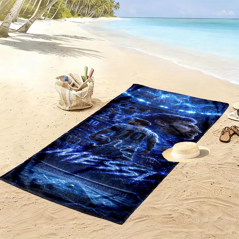 Asciugamano da Spiaggia con Stampa di Messi, Asciugamano Grande Morbido ad Asciugatura Rapida per Spiaggia Campeggio Nuoto