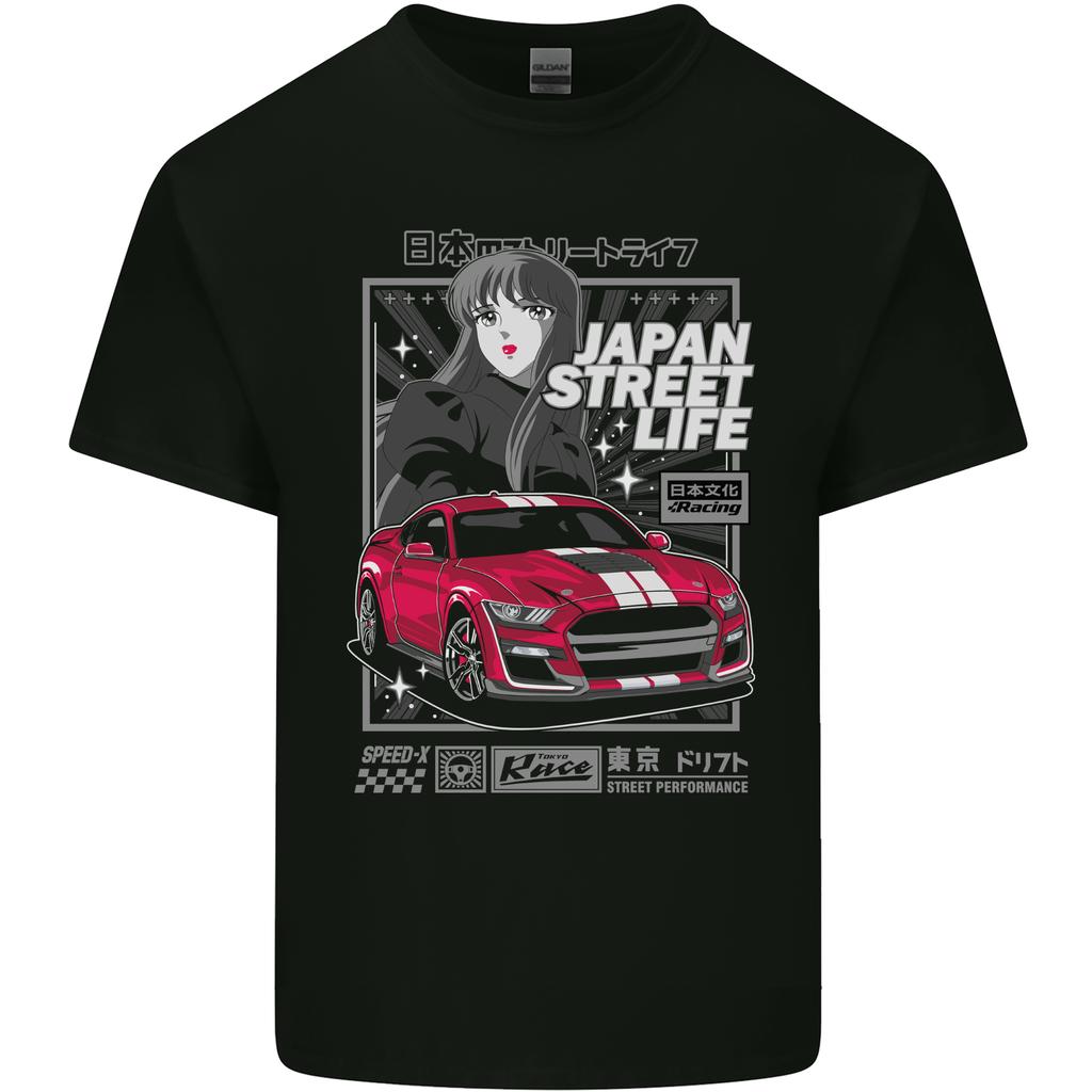 Tokyo Drifting Anime American Muscle Car Japan Unisexs Light Cotton TShirt