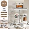 Multi-Functional Kitchen Microwave and Rice Cooker Storage Rack