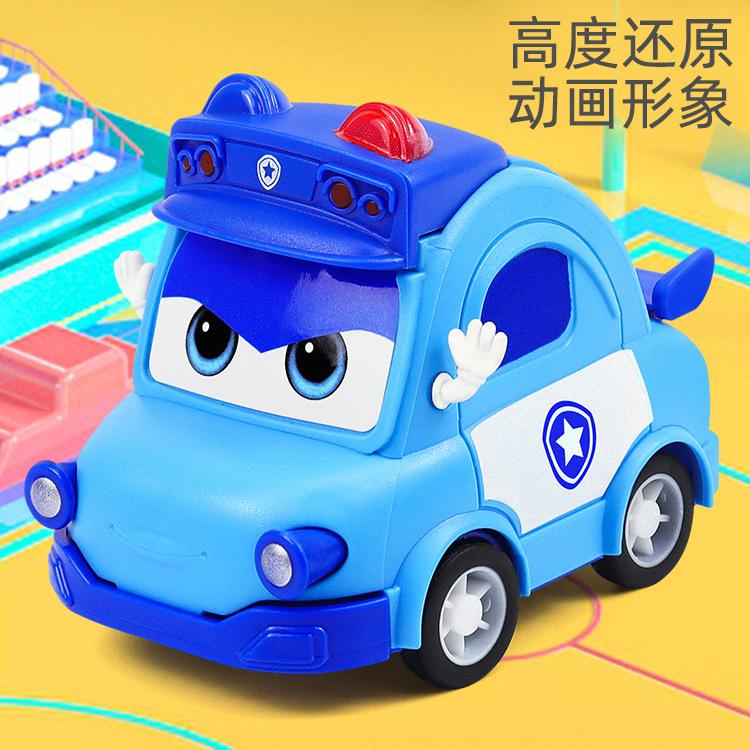 GoGoBus Children's Car Boys Toys Back of The Car School Bus Goethe Fire Truck Police Gift Box Scene Simulation Toys