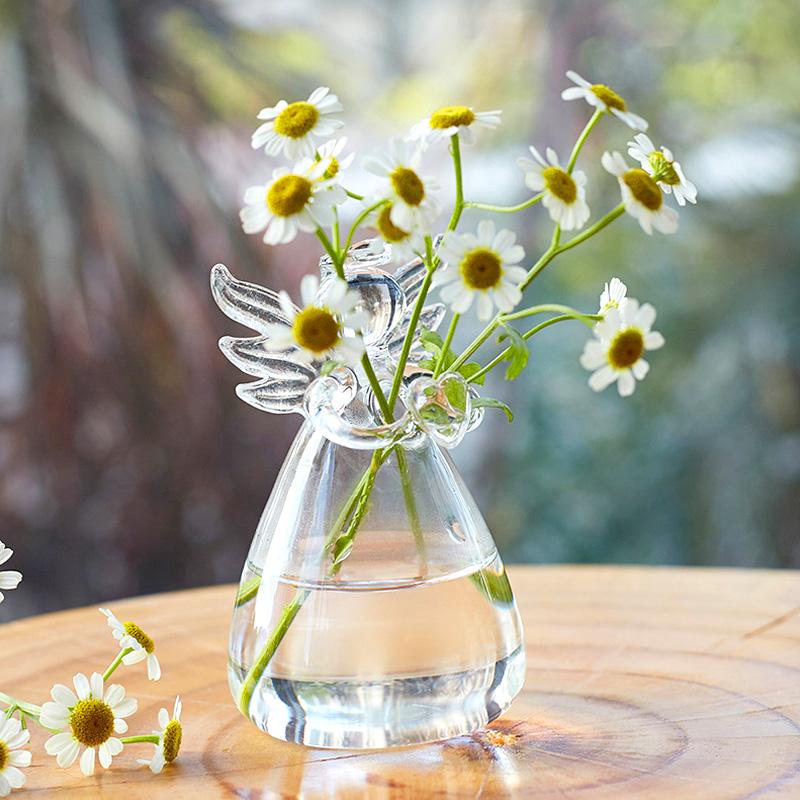 1ks hydroponická květinová váza průhledná dekorace domu anděl obývací pokoj kancelářské stolní ozdoby