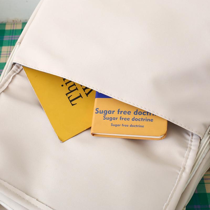 Four-Piece Backpack Set Letter Backpack Senior High School Student Schoolbag Unisex Large Capacity Lightweight Backpack