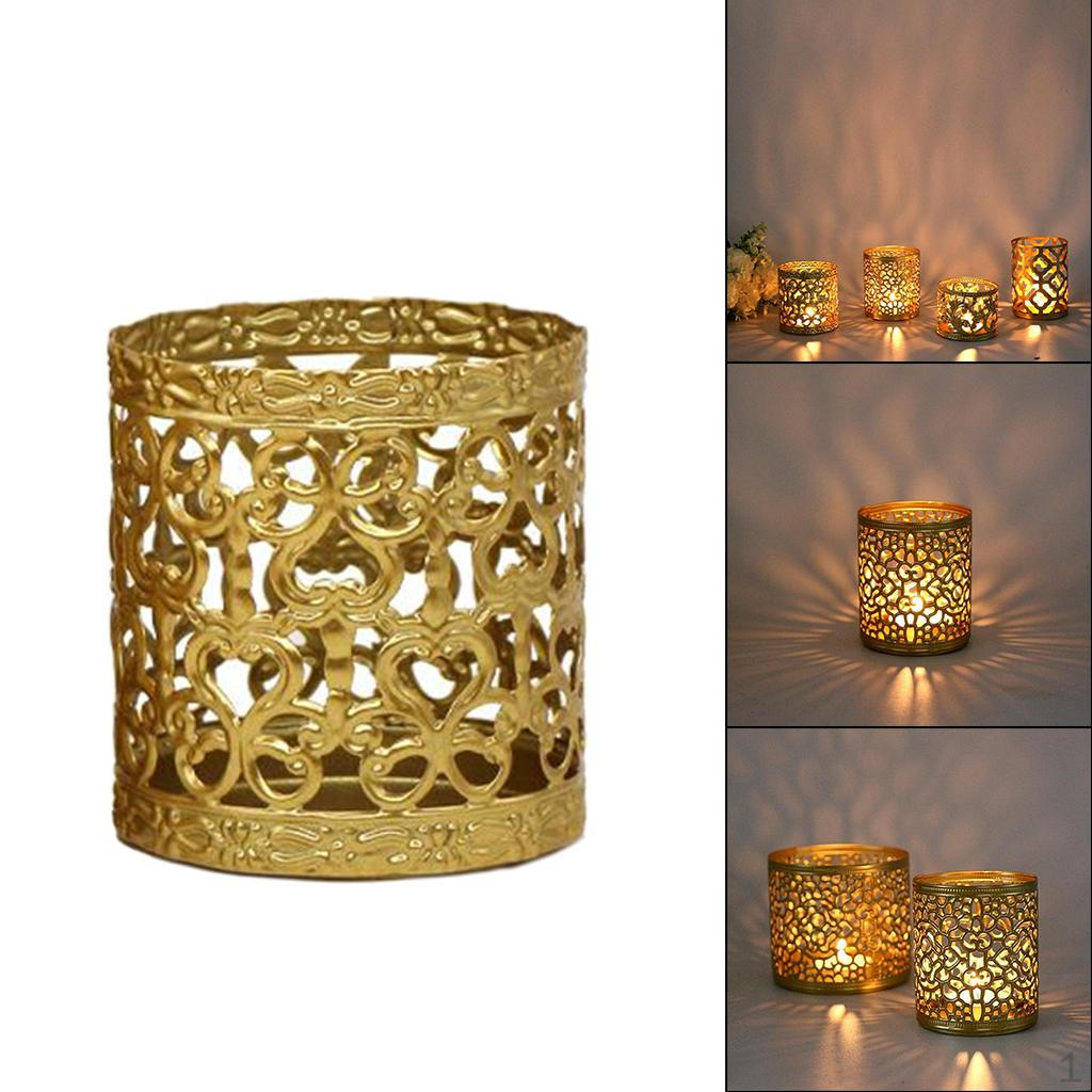 Portacandele cavo, mini candeliere decorativo da tavolo, supporto per lumini.