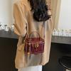 Small Bag Women's New Fashionable Portable Box Bag Textured Messenger Bag