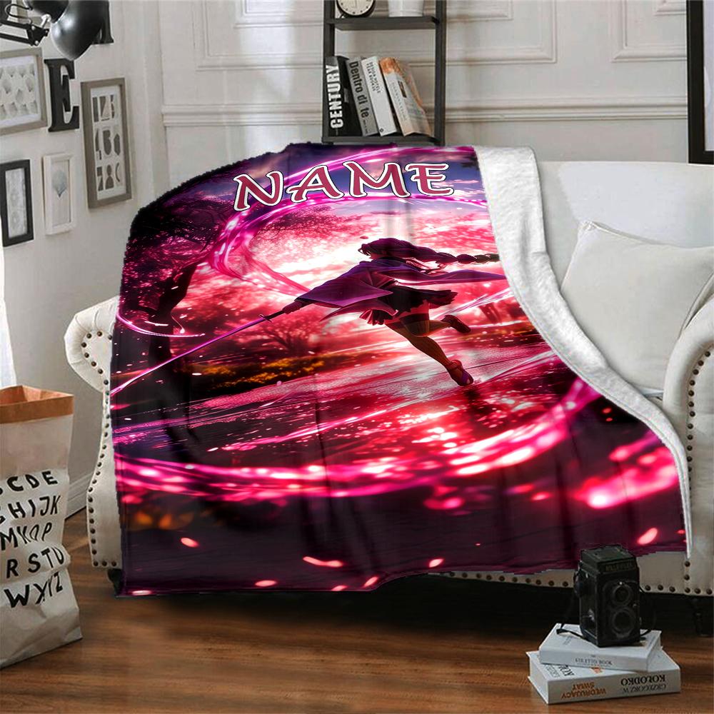 Custom Name Owl Warrior'S Might Party Blanket For Couch Bed Plush Cozy Fuzzy Blanket Super Soft Warm Blankets For Fall And Winter 0916302