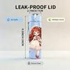 1PC Long Hair Girl Red Rose Ornament Pattern 750ml Color Plastic Sports Water Bottle Leakproof Flip Straw Lid Suitable for Sports Office Home Use