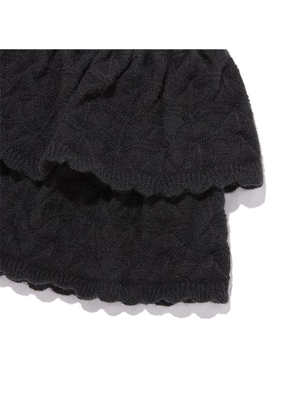 Kirsh Ruffle Wrap Knit Skirt [Black]