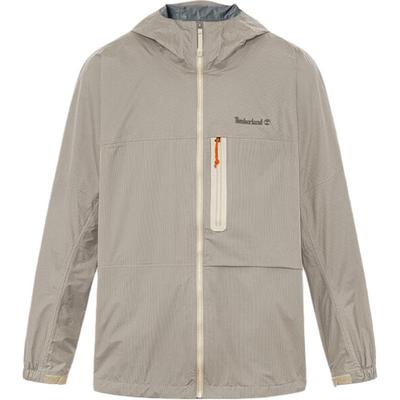 Comodo Giacca a Vento Impermeabile con Cappuccio e Zip Maniche Lunghe da Uomo per Escursioni all'Aperto Marrone Chiaro A41TF-EFL