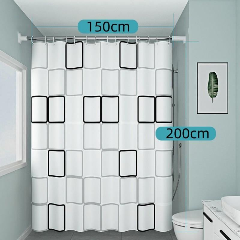 

Шторка-перегородка для ванной PEVA Водонепроницаемая шторка для душа с крючком Защита от плесени Прочные экраны Аксессуары для украшения ванной