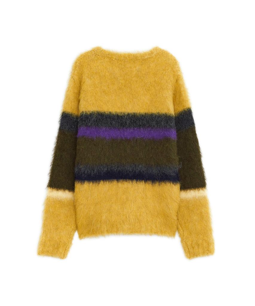 SUNBURNPROJECT Hairy Color Block Knit, Yellow