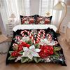3pcs Christmas Arrangement Printed Bedding Set, Soft and Comfortable Quilt Cover for Bedroom, Guest Room (1 Duvet Cover + 2 Pillowcases, Pil