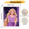 disney rapunzel digital oil painting hand painting kit diy home decoration. beautiful princess with long blonde hair in tower castle