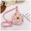 Printed Shoulder Capybara Crossbody Chest Bag Children Cartoon Outdoor Leisure