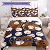 3pcs Custom Name Baseball Bedding Set Duvet Cover Closure Includes 1 Duvet Cover & 2 Pillowcases, Soft and Comfortable for All Seasons.