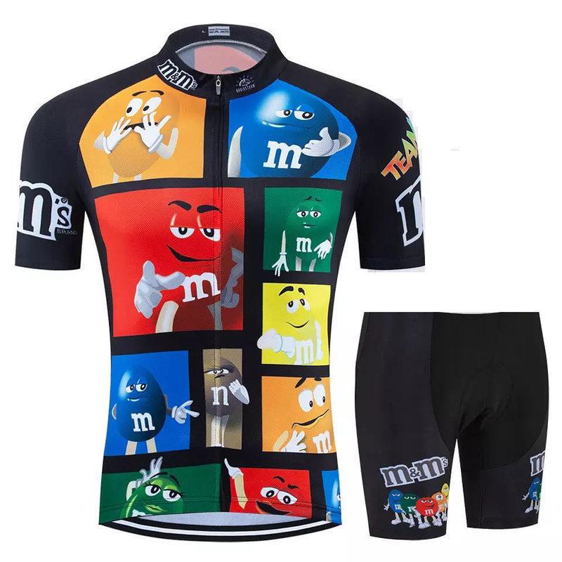 2026 Sommer Atmungsaktives Fahrradbekleidungsset Cartoon Deko Outdoor Fahrradbekleidung Rennrad Mountainbike Radsport Kurzarm Anzug 4XL