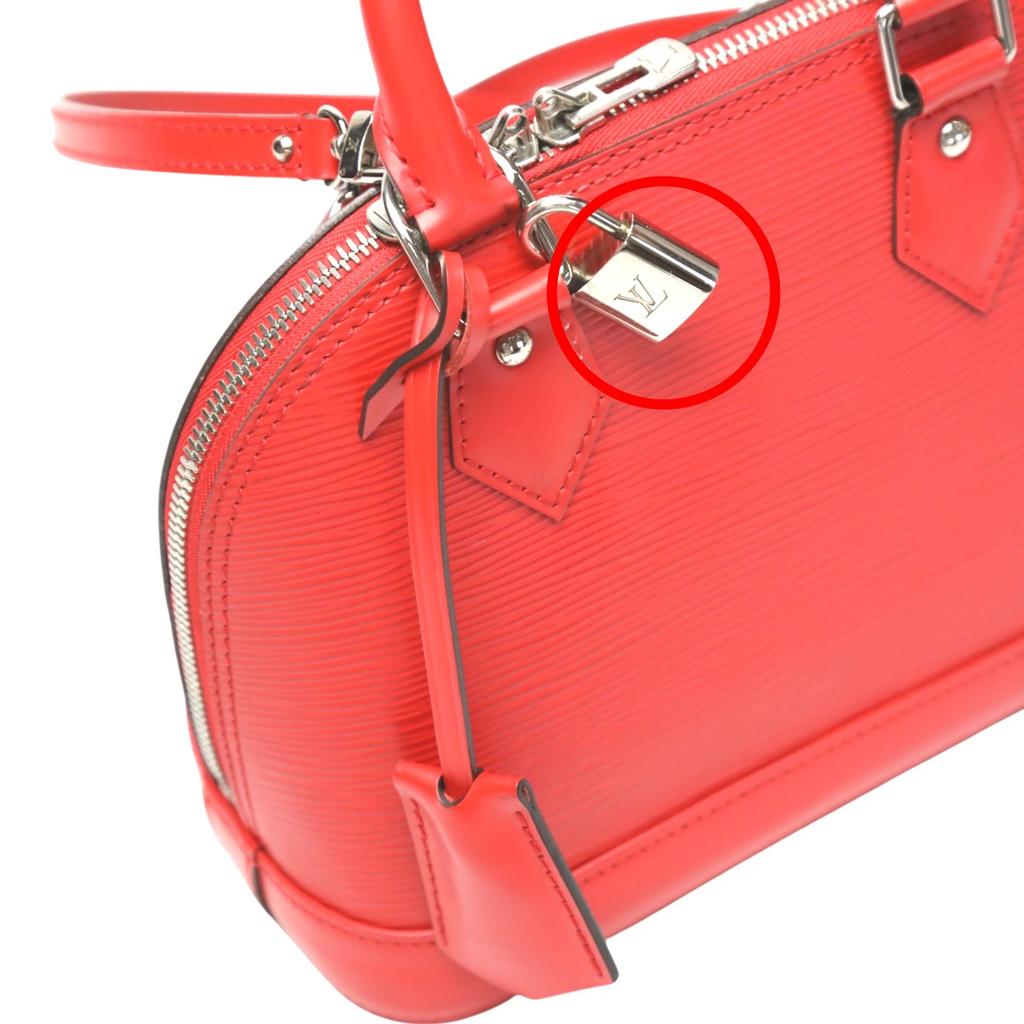 LOUIS VUITTON Epi Nano Alma Shoulder Bag Epi Leather Red Women M50516 Used