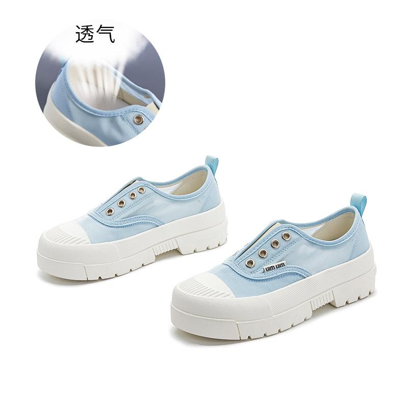 2025 summer new fisherman shoes women's versatile casual single shoes women's platform mesh white shoes women's breathable women's shoes tide