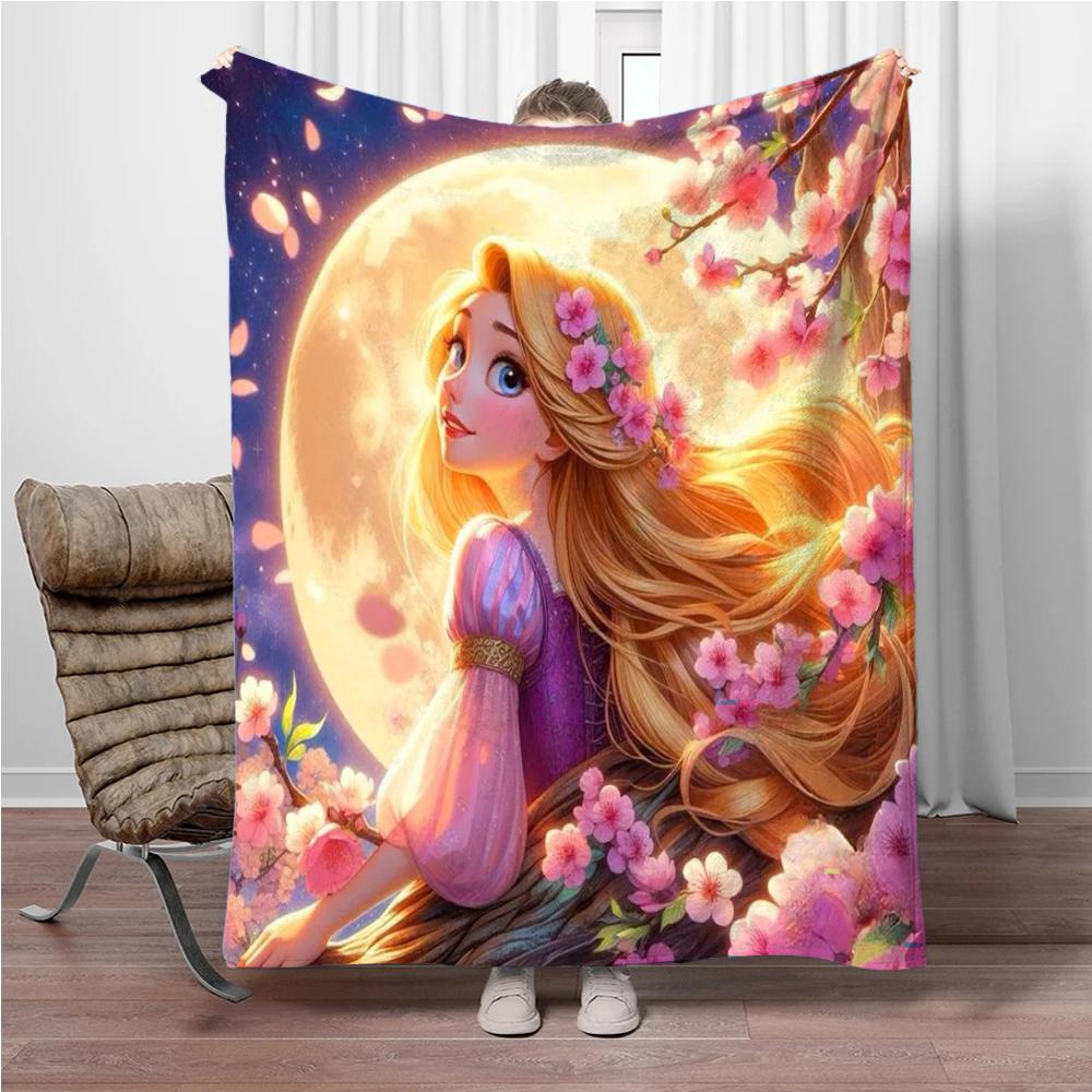 Kreslená Rapunzel Flanelová deka Dětská teplá měkká deka na pohovku postel Krycí deka Vhodná k narozeninám Suvenýry Dárky