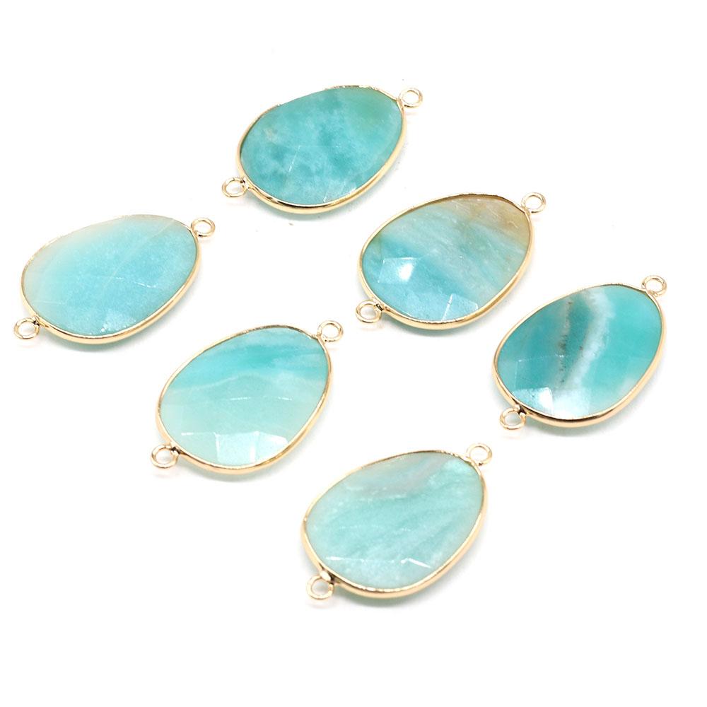 1 Peça, Conector de Cristal de Cura Reiki, Conectores de Pedra Natural Energética Pedras Preciosas para Fazer Joias DIY Acessórios de Colar Pulseira Artesanato