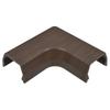 OHM Electric Cable Duct Flat Bend Corner Joint No.1 Dark Wood Grain DZ-AMM1-MD