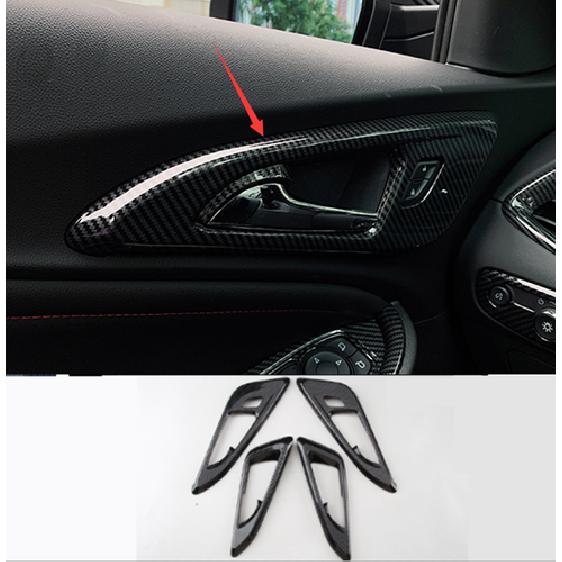 ABS Carbon Fiber Inner Car Door Handle Frame Trim For Chevrolet Malibu 2016-