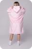 Blanket Sweatshirt Oversize Warm Thick Blanket Sweatshirt 2in1 Pink Furry [Kb-J7]