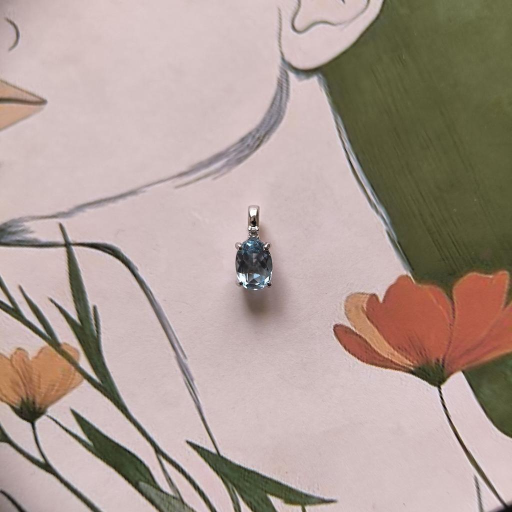 Silver Pendant with Topaz 0.948ct (2188353)