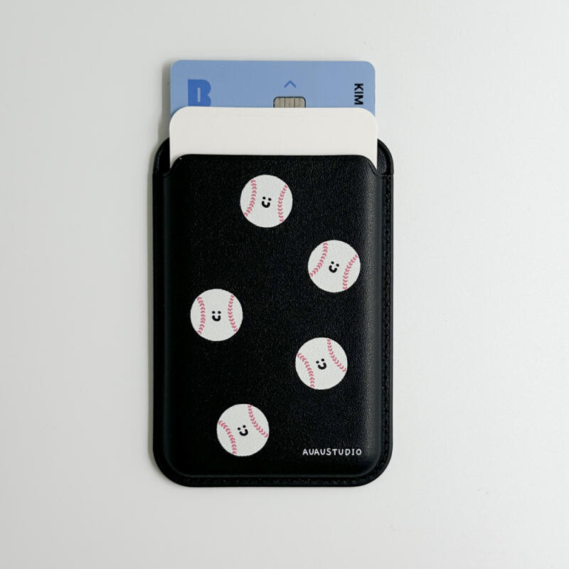 Happy Baseball MagSafe Leather Card Wallet Birthday Gift