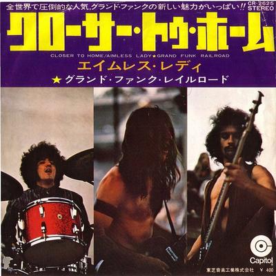 7inch Record GRAND FUNK RAILROAD - Closer To Home / Aimless Lady CR2625 CAPITOL 1970 Japan Rock Used