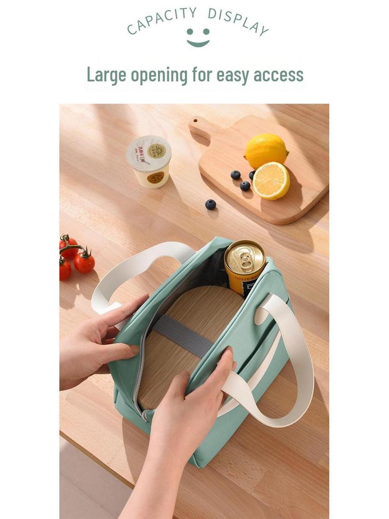 Durable Insulated Lunch Bag: Cute, Simple, Thickened Design for Outdoor and Work Commute