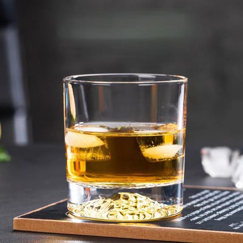 Creative Japanese-style Mt. Fuji Whiskey Cup Household Glass Foreign Wine Cup Bar Beer Cup Simple Round Cup