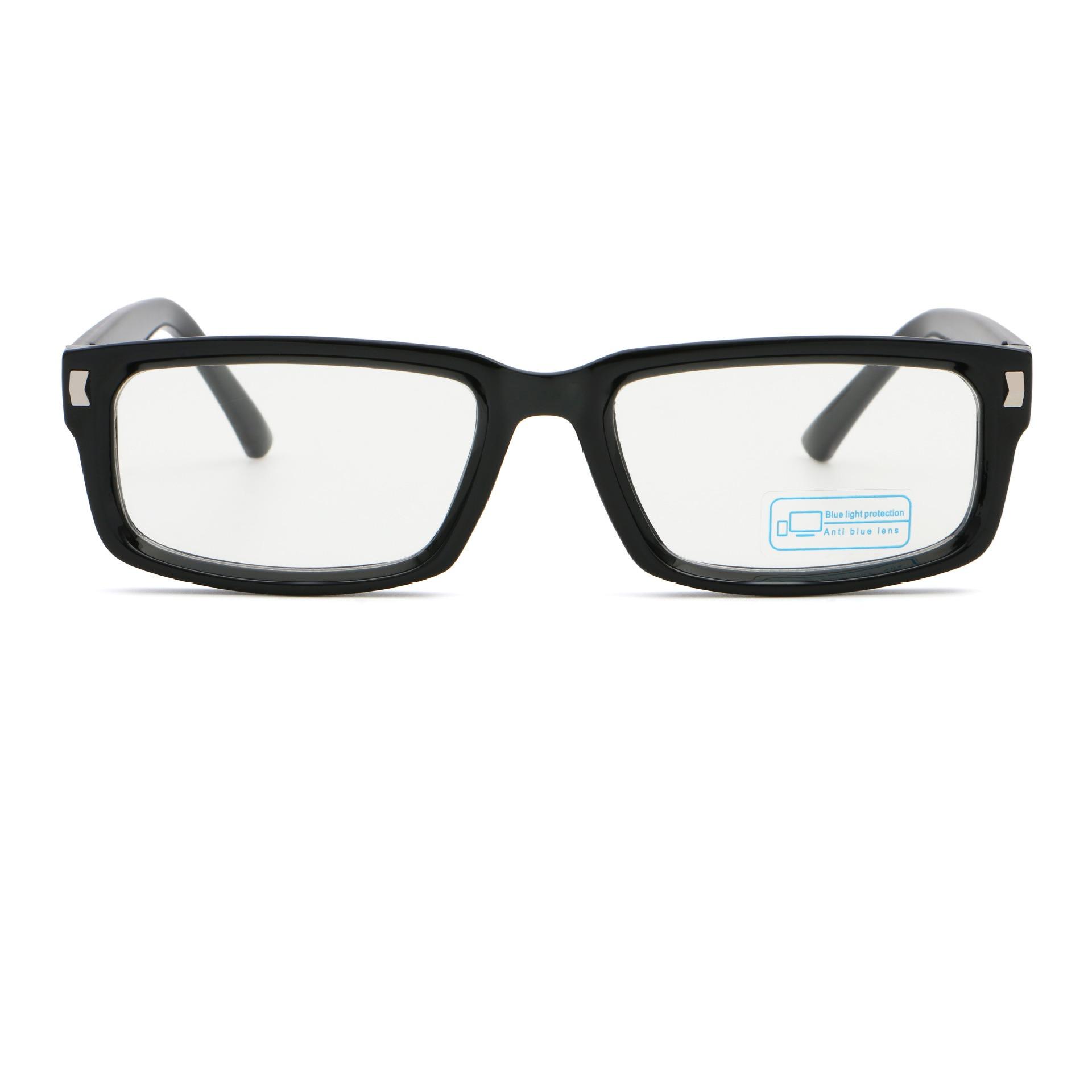 

Glasses Square Blue Light Myopia Prescription Eyeglasses Reading Glasses TR90 Trendy Eyeglasses for Unisex plastic demo lens чорний